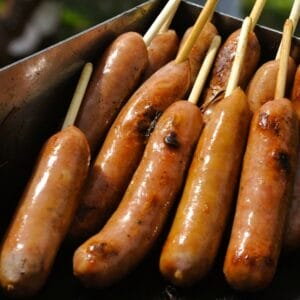 船橋ケイバ ハートビートBBQで提供しているフランクフルト