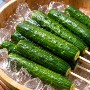 船橋ケイバ ハートビートBBQBBQ場で購入できる冷やしキュウリ